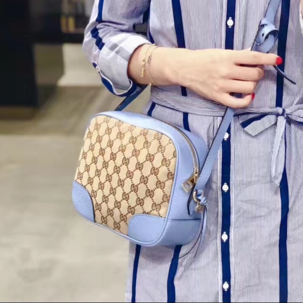 Gucci Canvas Leather GG Guccissima BREE Crossbody - Picture 7 of 8